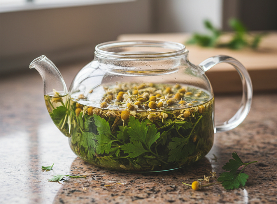 chamomile and parsley tea benefits